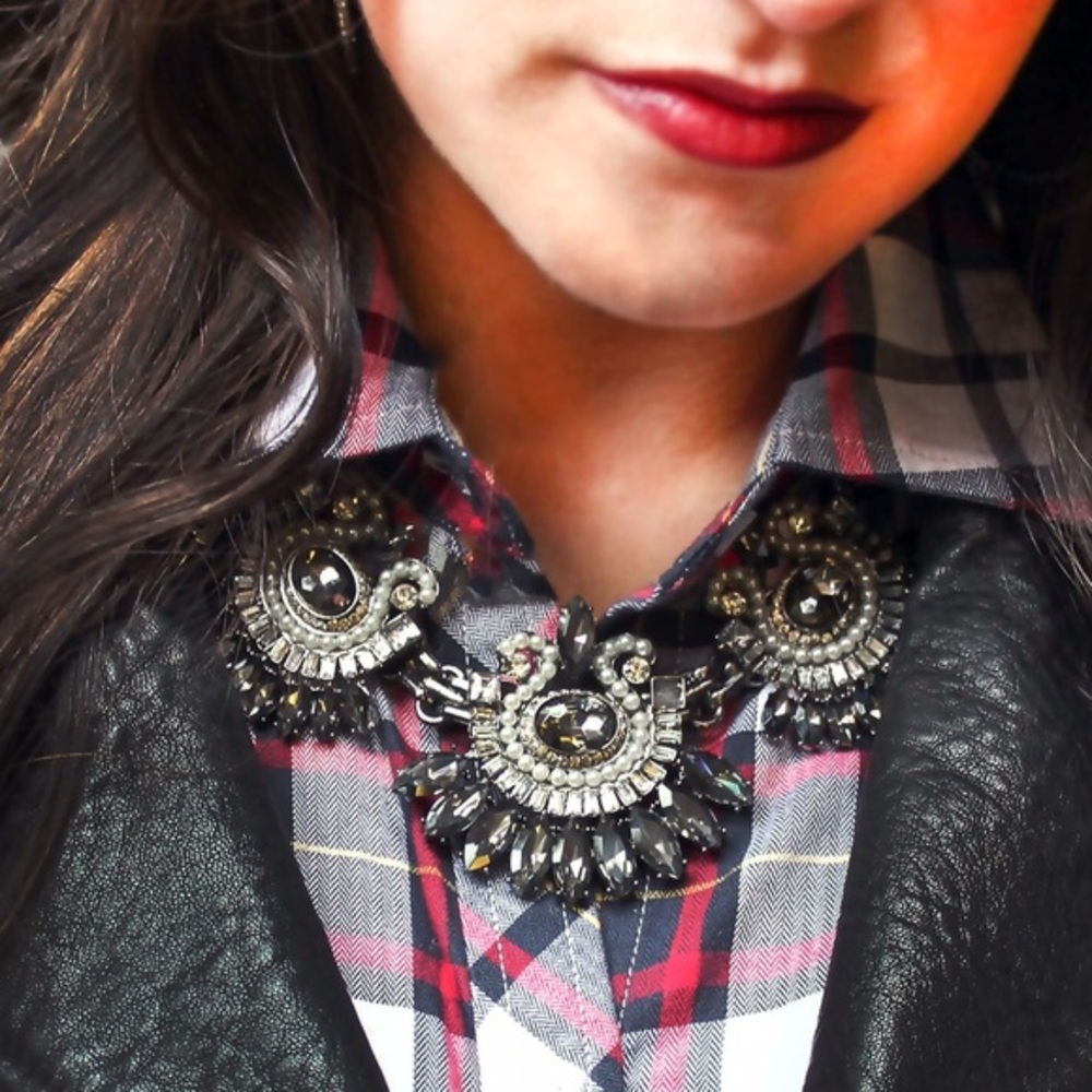 Zoe Crystal Bib Necklace